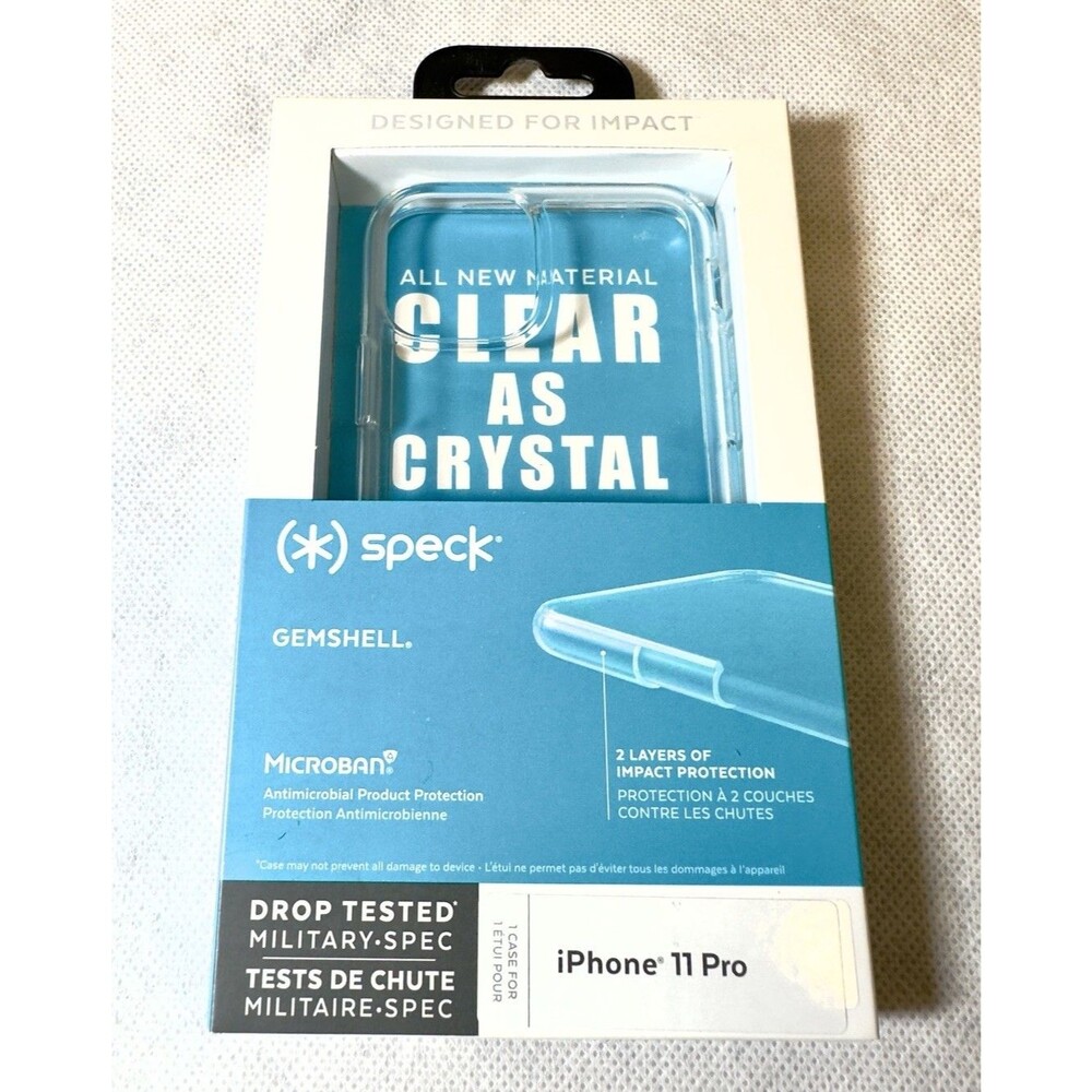 Speck Gemshell Microban Treated Case For iPhone 11 Pro Clear/Clear New